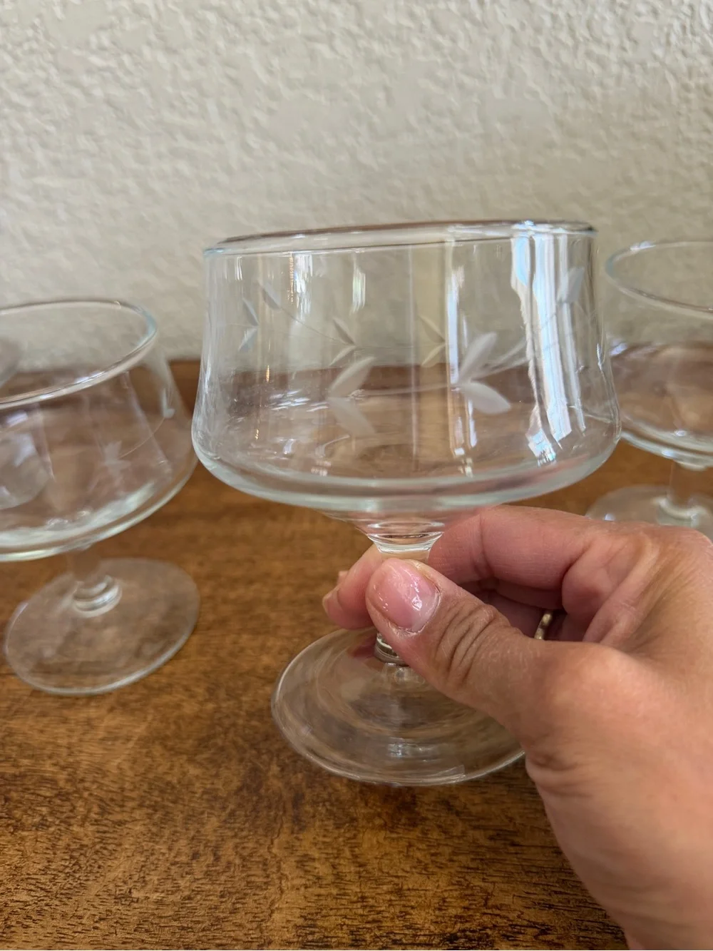 Princess House Heritage Brandy Sherbet Dessert Shrimp Glasses 4 Vintage Glass